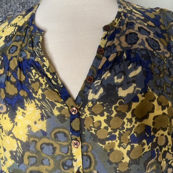 French Connection Women's Multicolor Blouse Size 2 Cap Sleeve - Picture 2 of 4